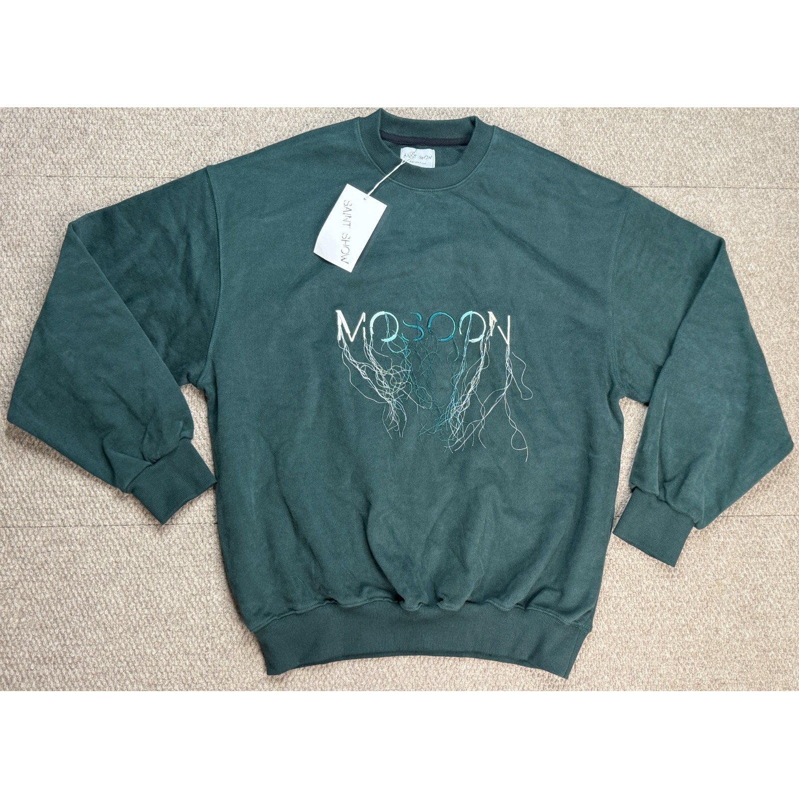 Saint Show Collection Korea Oversized Mosoon Embroidered Sweatshirt Size Medium